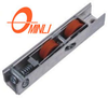 Accesorios para puertas y ventanas Polea de soporte de aluminio con rodamiento recubierto de nailon doble (ML-GD012)