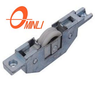 Rodillo de polea con soporte de zinc para puerta corrediza de armario o muebles (ML-FS034)