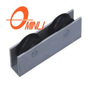 Polea de soporte de aluminio Polea de doble rodillo para puertas y ventanas corredizas (ML-GD002)