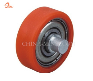 Rodillo de rueda de nailon con rodamiento naranja para ventanas y puertas (ML-AF019)