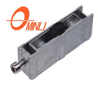 Polea simple con soporte de zinc popular para rodillos de puertas y ventanas (ML-FS019)