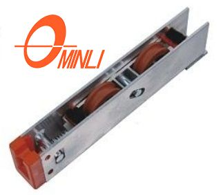 Rodillo de polea de soporte de rodamiento de nailon plástico de color Minli al por mayor con carcasa de aluminio (ML-GD020)