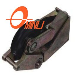 Carcasa de zinc con polea de soporte de rueda de nailon simple (ML-FS033)