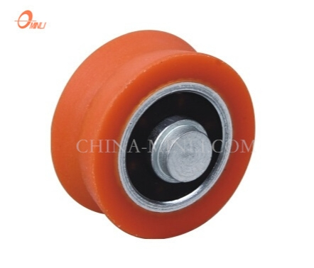 Polea deslizante de componentes metálicos de nailon con rodamiento de buena calidad naranja (ML-AV036)